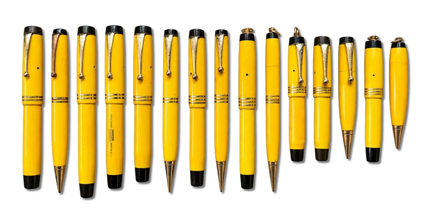 Parker Duofold Yellow Mandarin Streamlined Pens